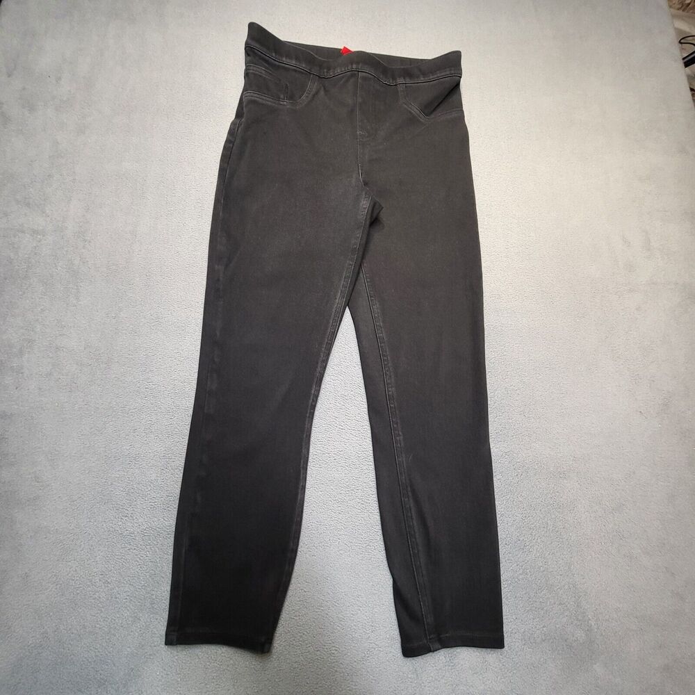 SPANX Jeans Womens M Black High Rise Pull On Jegging Skinny Ankle